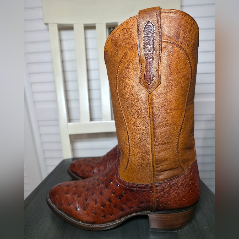 Cody James Black 1978 Chapman Full-Quill Ostrich Western Boot Medium Toe Size 10